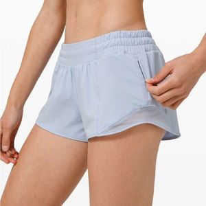 Lululemon Hotty Hot Shorts 2.5 Inch Light Blue